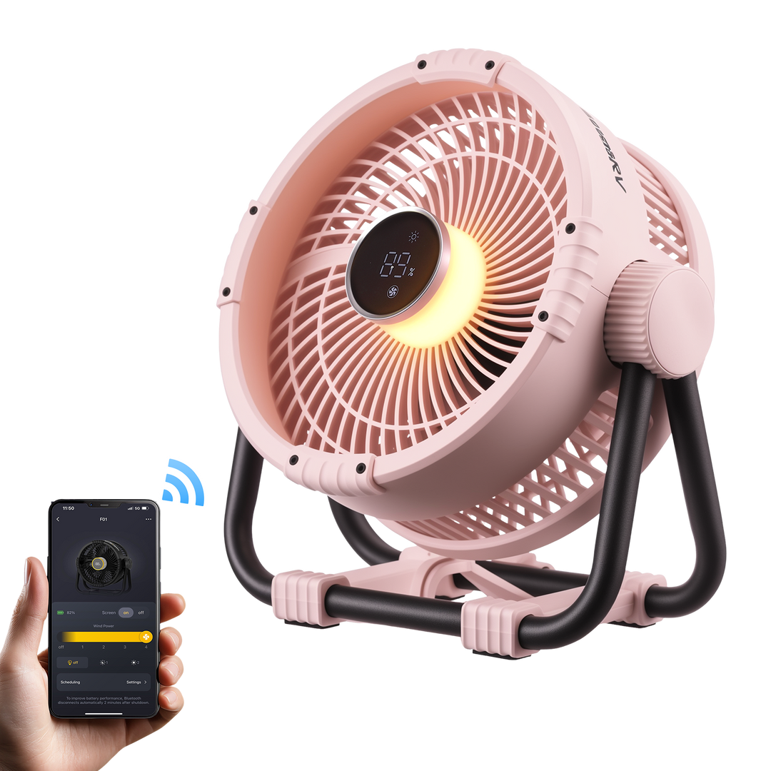BougeRV F01 Portable Outdoor Fan (Pink)