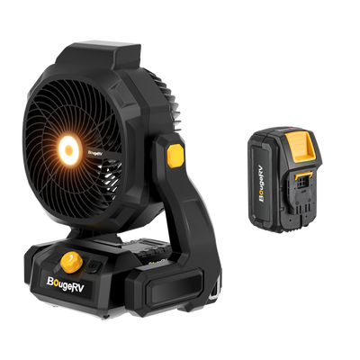 BougeRV F02 Portable Cordless Jobsite Outdoor Fan With 144Wh Battery
