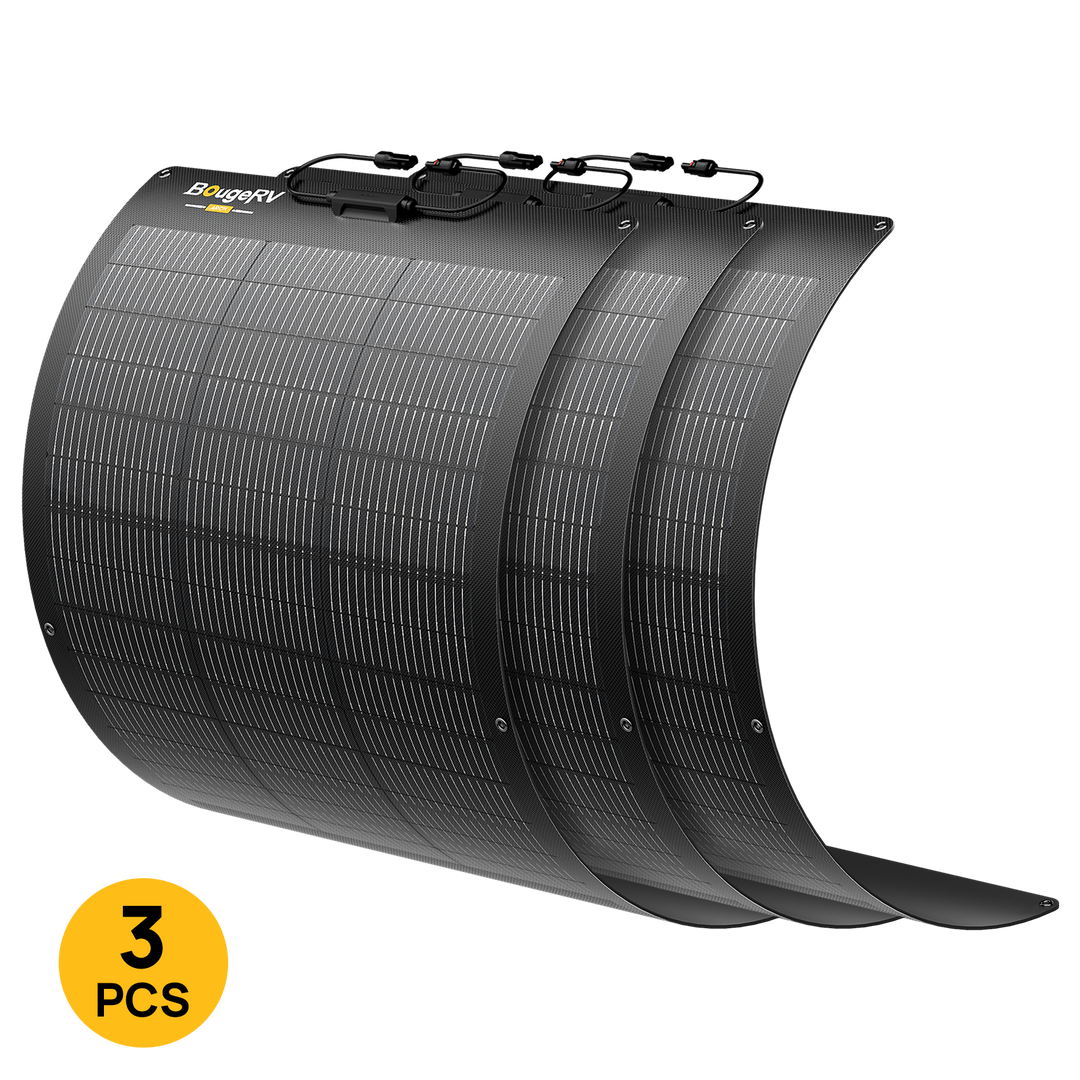 BougeRV Arch 2.0 100W N-Type Fiberglass Flexible Solar Panel