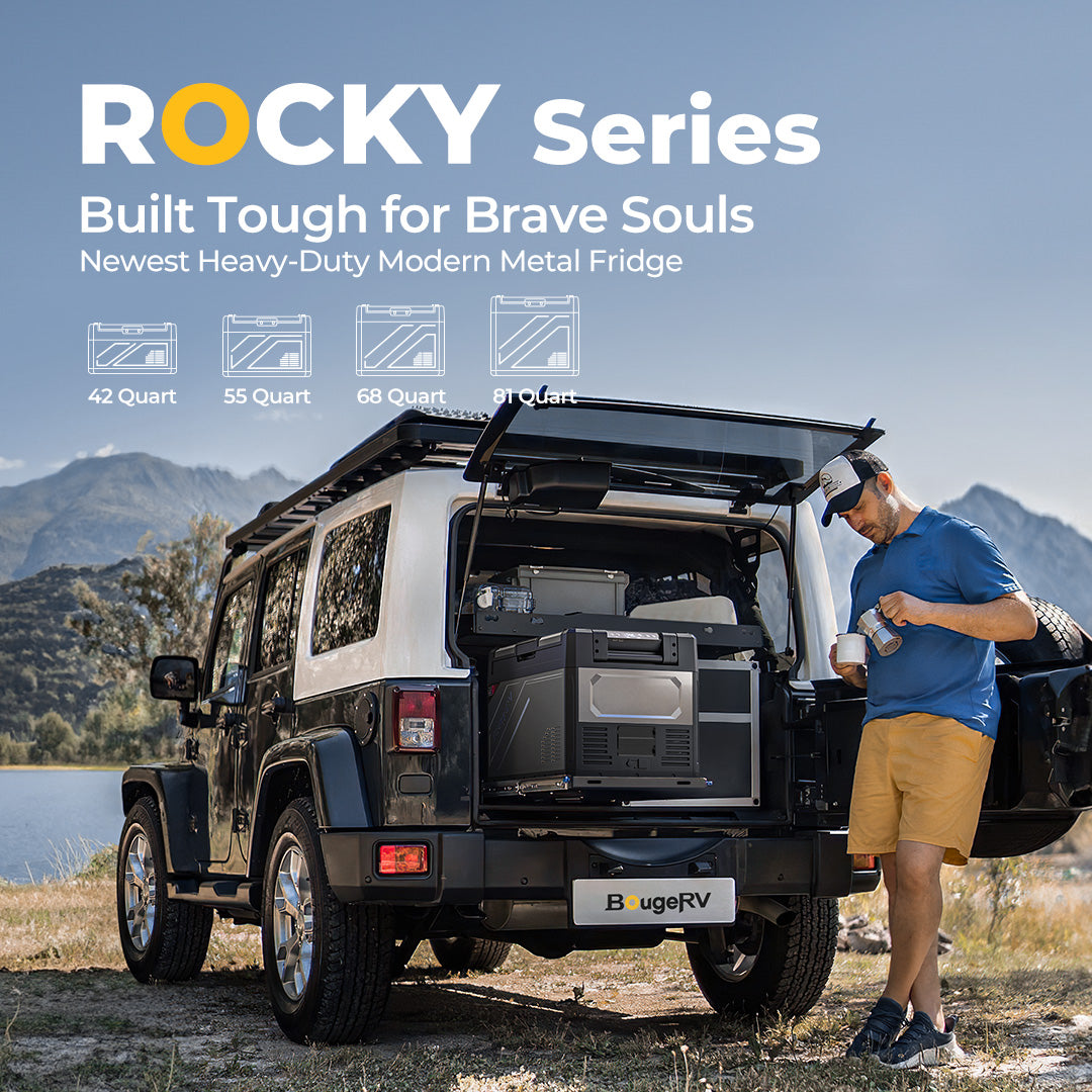 BougeRV Rocky metal portable fridge for Car