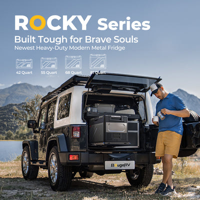 BougeRV Rocky metal portable fridge for Car
