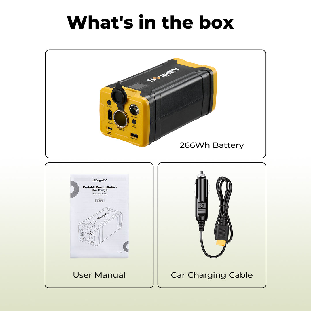 BougeRV 266Wh Portable Power Station for Fridge