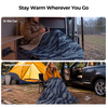 BougeRV 12V portable heated blanket for staying warm inside the car and outdoors while camping
