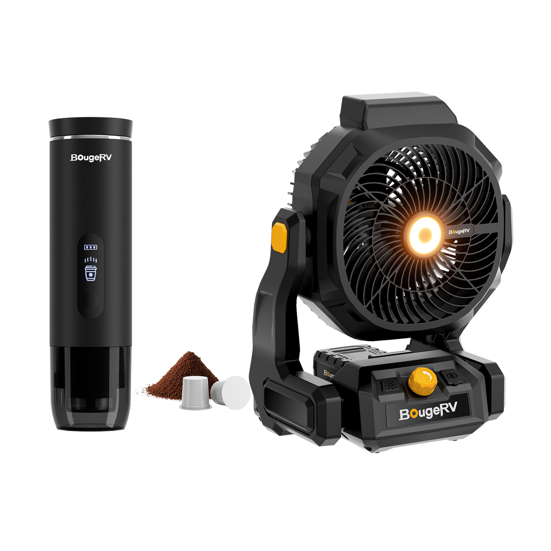 BougeRV Cordless Self-Heating Portable Coffee Maker – K-Cup Compatible