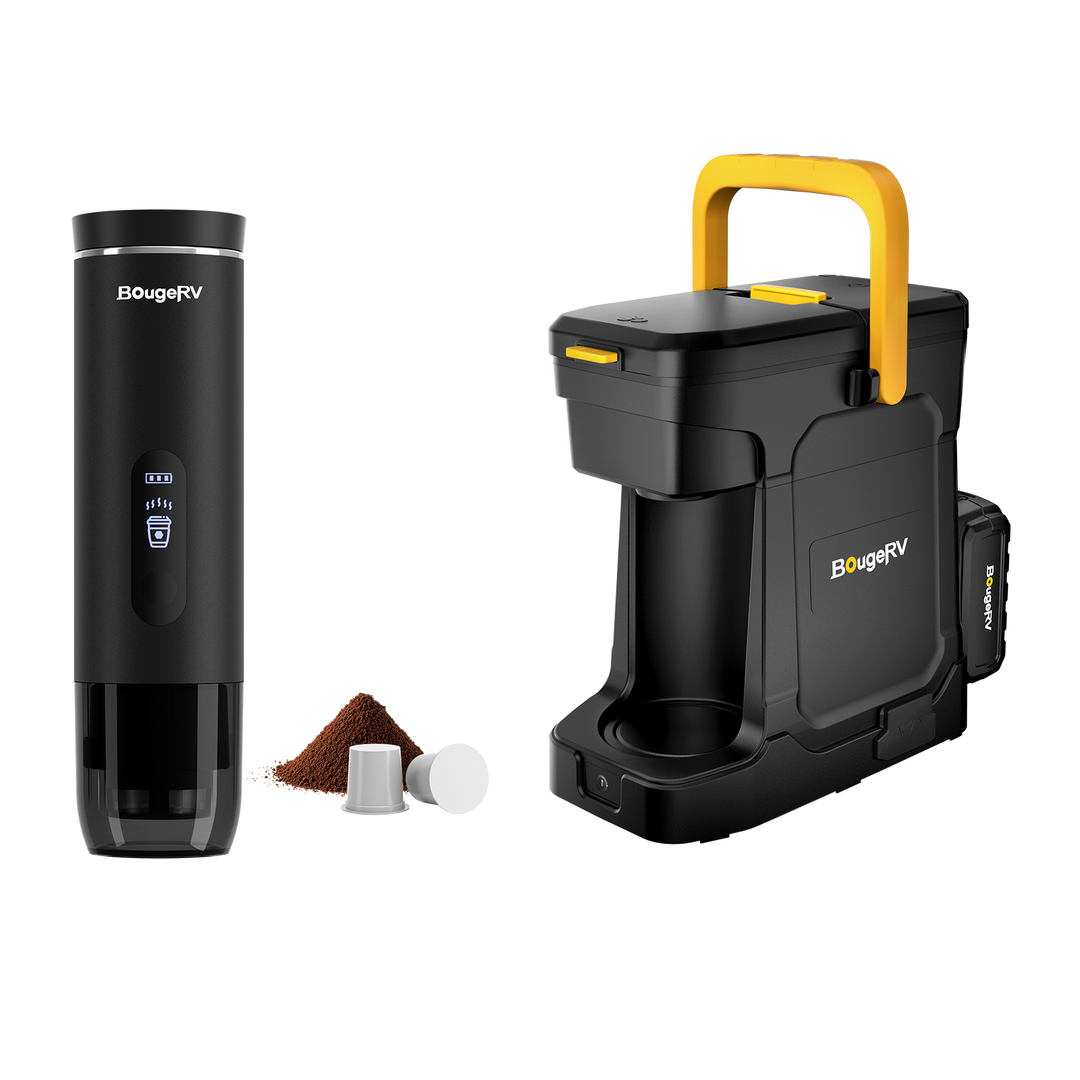 BougeRV Cordless Self-Heating Portable Coffee Maker – K-Cup Compatible