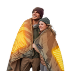 BougeRV 12V portable heated blanket with 48W heating, 5 heat levels, compact storage, app control, timer, overheat protection, and removable washable cover for camping
