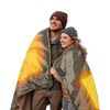 BougeRV 12V portable heated blanket with 48W heating, 5 heat levels, compact storage, app control, timer, overheat protection, and removable washable cover for camping