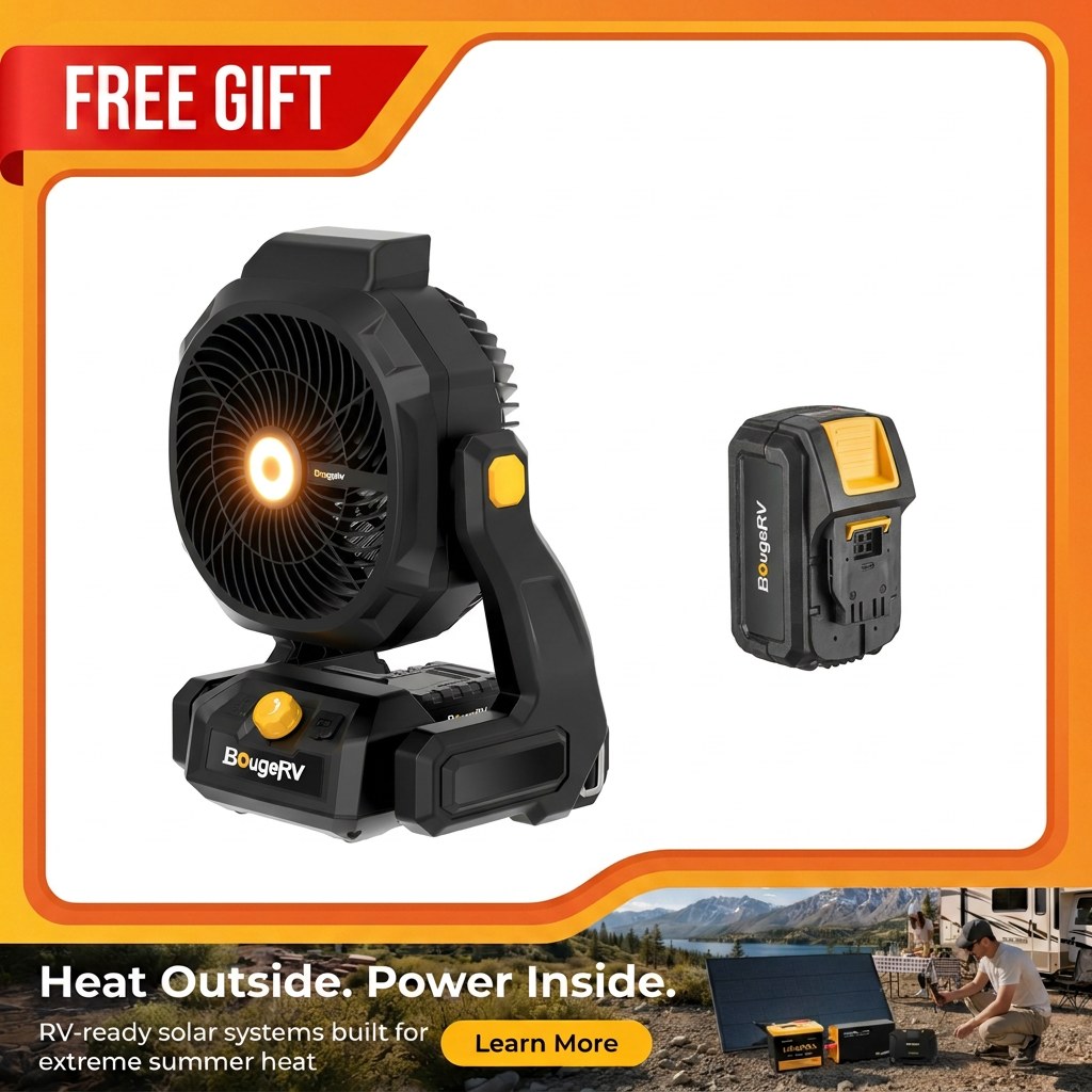 F02 Outdoor Fan:Free Gift for Solar Orders Over $1000