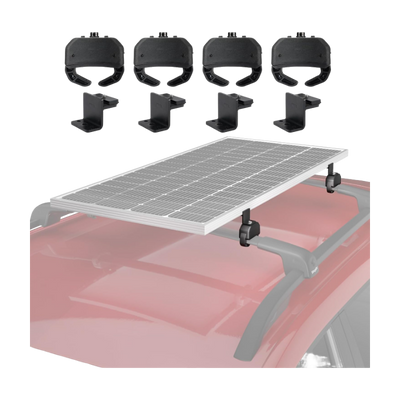 BougeRV Solar Panel Crab Mounting Kit for Cars with Cross Bars