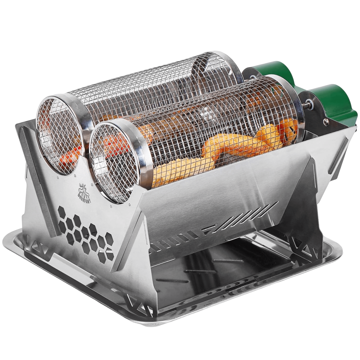 BougeRV Charcoal Electric BBQ Grill Rotisserie Kit