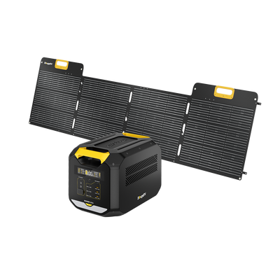 BougeRV ROVER2000 Semi-solid Power Station with 200W Portable Solar Panel