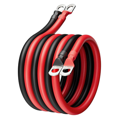 BougeRV Battery Cable with Flexible Silicone and Pure Copper Wire Set