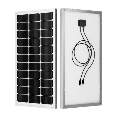 BougeRV 100W 12V 9BB Mono Solar Panel (Refurbished)