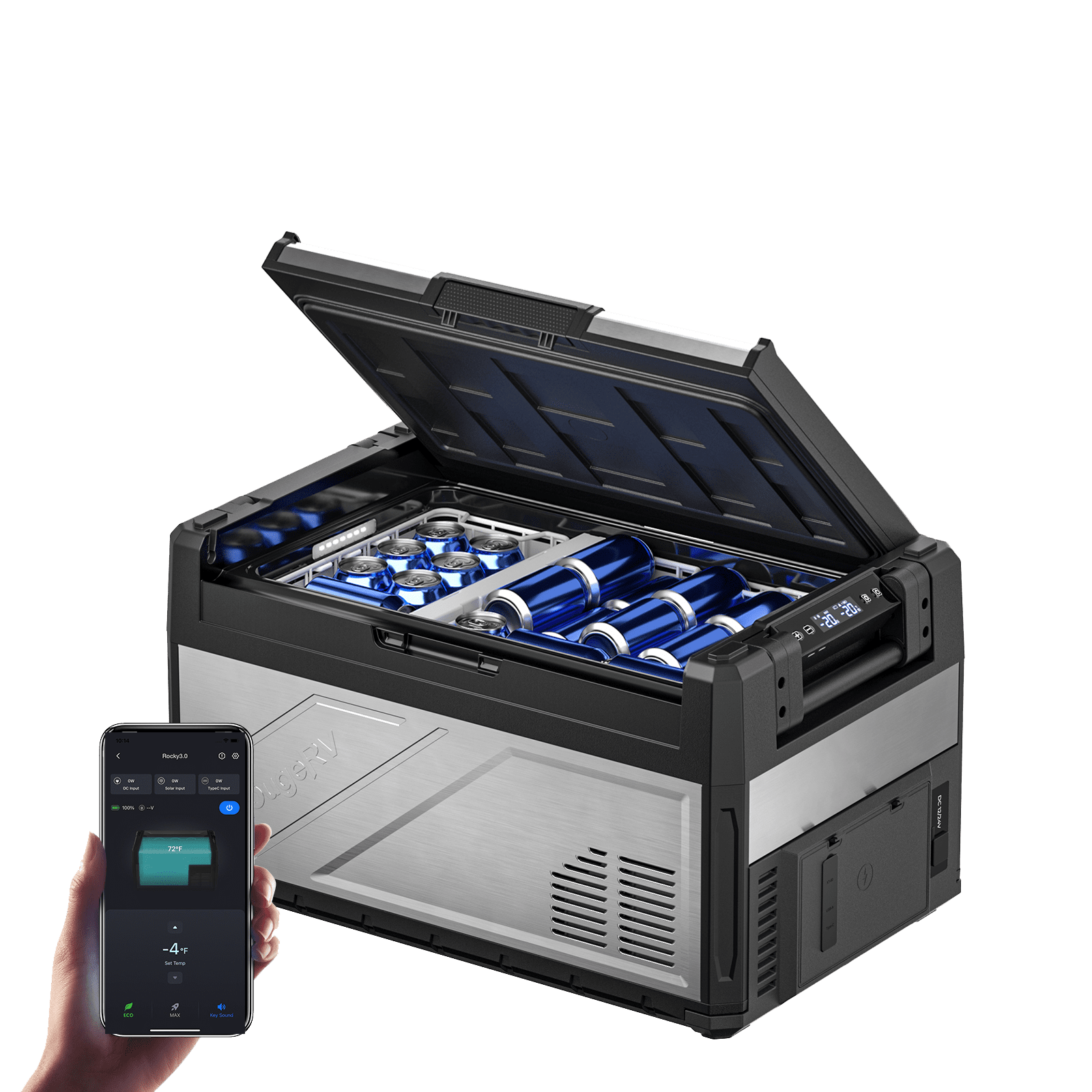 BougeRV New Rocky V3.0 41QT Dual Zone 12V Car Fridge