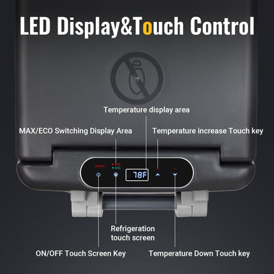 freezer for the car LED display and touch control