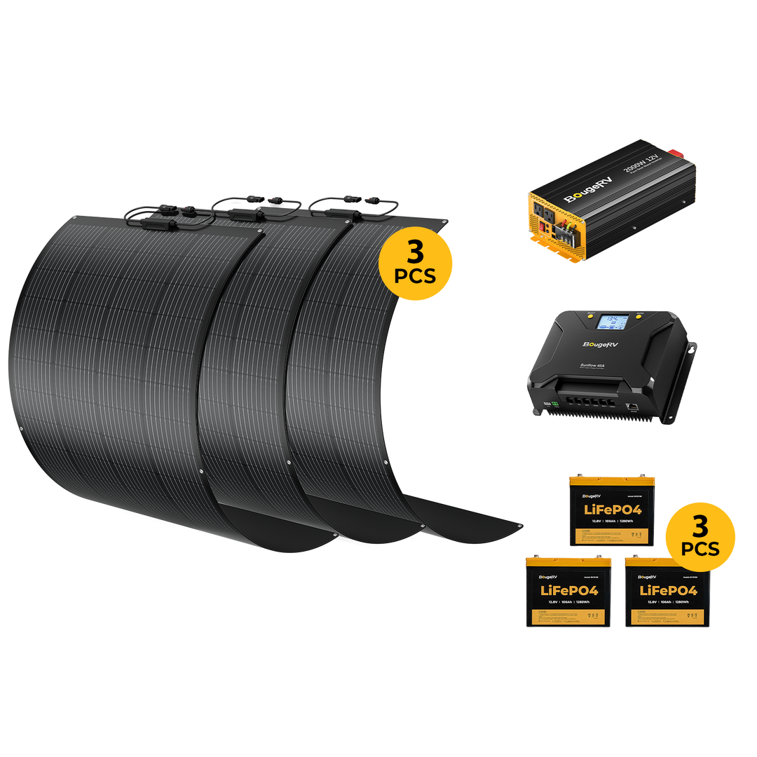 BougeRV 12V 600 Watt Arch Pro Solar System Kit