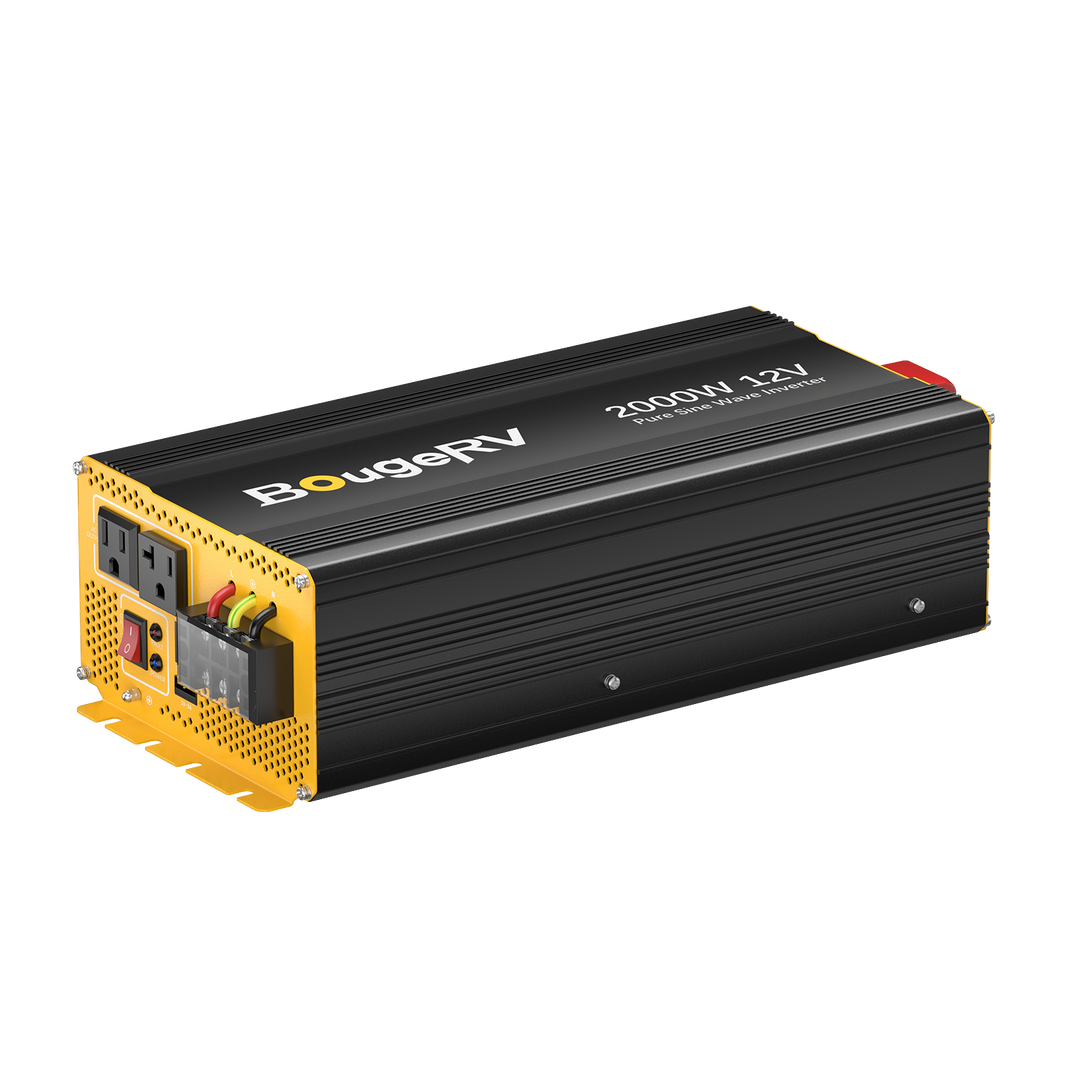 BougeRV 2000W 12V Pure Sine Wave Inverter with Bluetooth