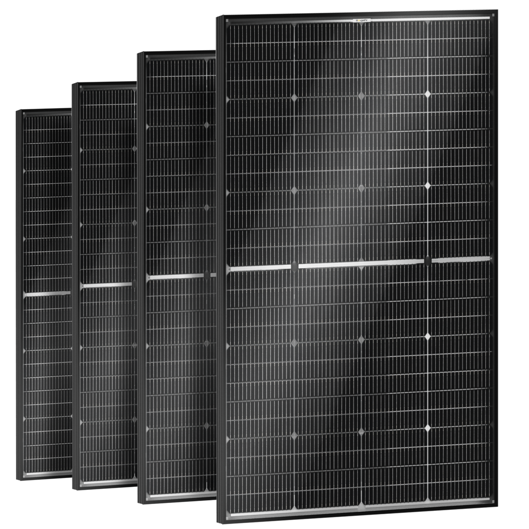 BougeRV N-Type 12V/24V 200 Watt Bifacial 16BB Solar Panel