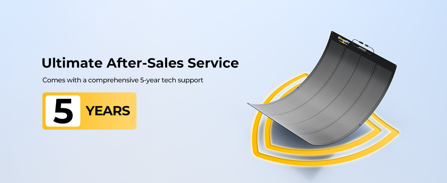 BougeRV ARCH PRO solar panel with ultimate after-sales service