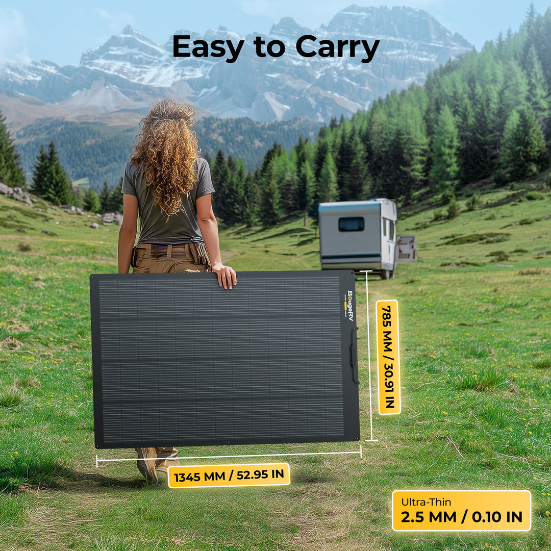 BougeRV Arch Pro 200W solar panel with easy-to-carry design