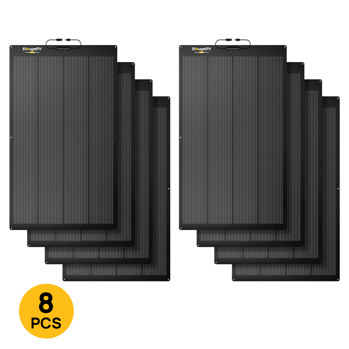BougeRV Arch 2.0 200W N-Type Fiberglass Flexible Solar Panel
