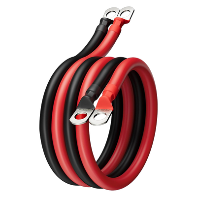 BougeRV Battery Cable with Flexible Silicone and Pure Copper Wire Set