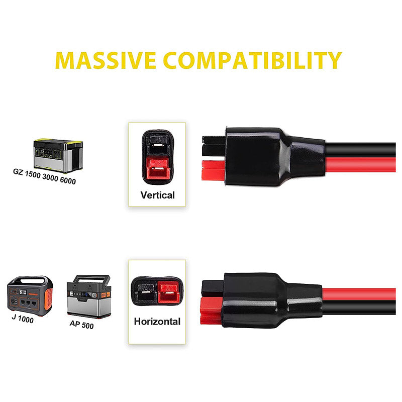 BougeRV 2.2 Feet 10AWG Solar Connector to ADS Adapter
