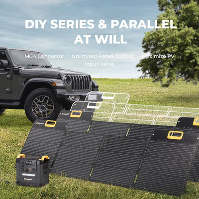 200W Portable Solar Panel&Power Station with Air Conditioner Kits