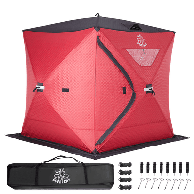 DEERFAMY Insulated Ice Fishing Shelter Portable Tent