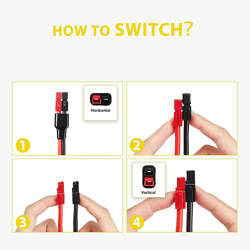 BougeRV 2.2 Feet 10AWG Solar Connector to ADS Adapter