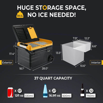 37QT DUAL ZONE FRIDGE