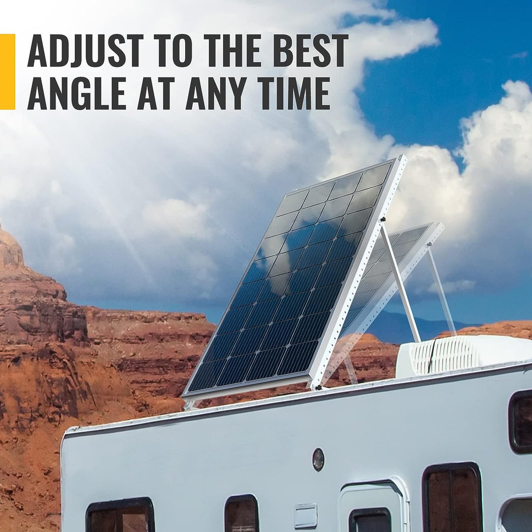 58 in Adjustable Solar Panel Tilt Mount Brackets with Foldable Tilt Legs