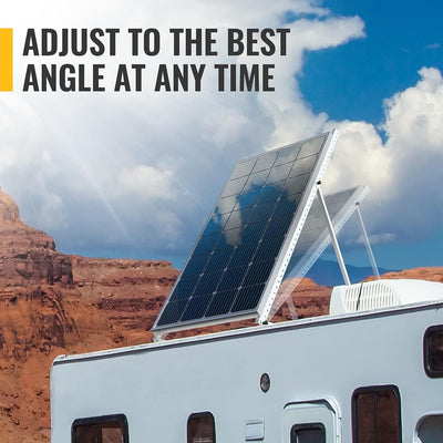 58 in Adjustable Solar Panel Tilt Mount Brackets with Foldable Tilt Legs