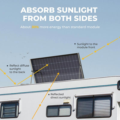 600W(200W*3PCS) Bifacial 12V 9BB Mono Solar Panel