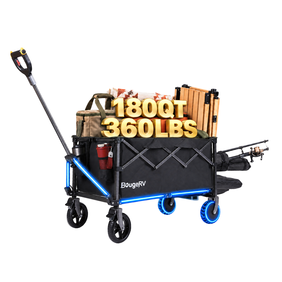 BougeRV LiteRover Foldable Utility Electric Wagon for Camping