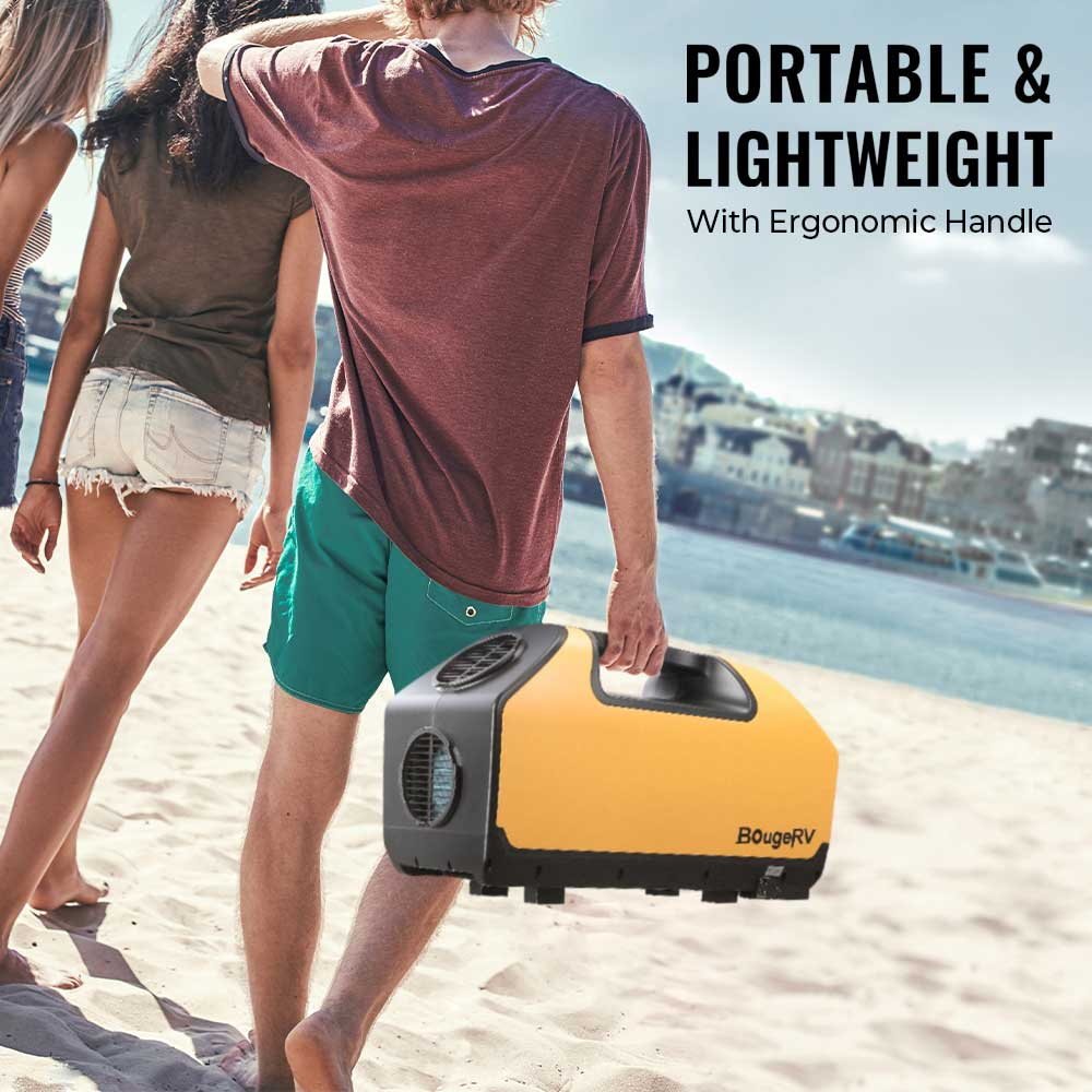 200W Portable Solar Panel&Power Station with Air Conditioner Kits