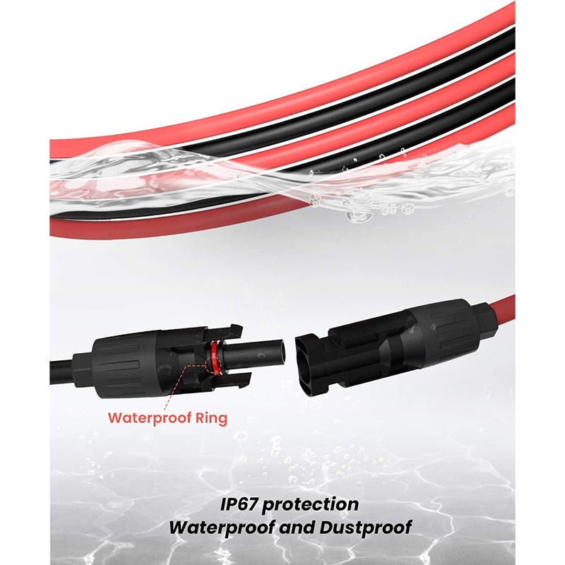 BougeRV 2.2 Feet 10AWG Solar Connector to ADS Adapter