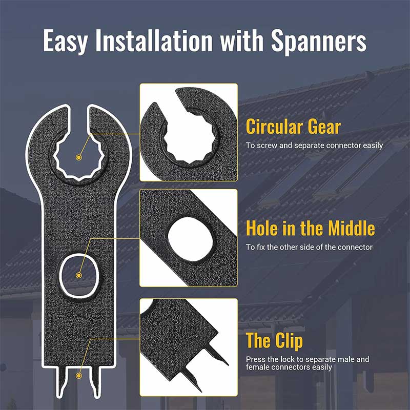 (8AWG) 12PCS Solar Connector with Spanners IP67 Waterproof Male/Female