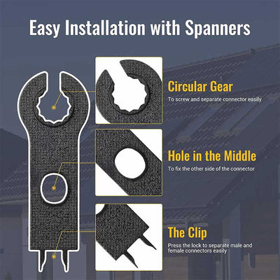 (8AWG) 12PCS Solar Connector with Spanners IP67 Waterproof Male/Female