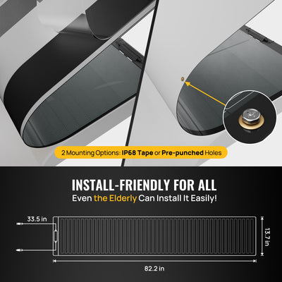 BougeRV Yuma 100W CIGS Thin-film Flexible Solar Panel with Tape (Long Version)
