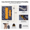 BougeRV portable heated blanket that can be worn as a shoulder wrap for camping, road trips, and outdoor activities