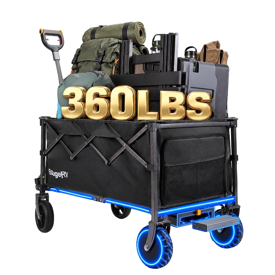 BougeRV LiteRover Foldable Utility Electric Wagon for Camping