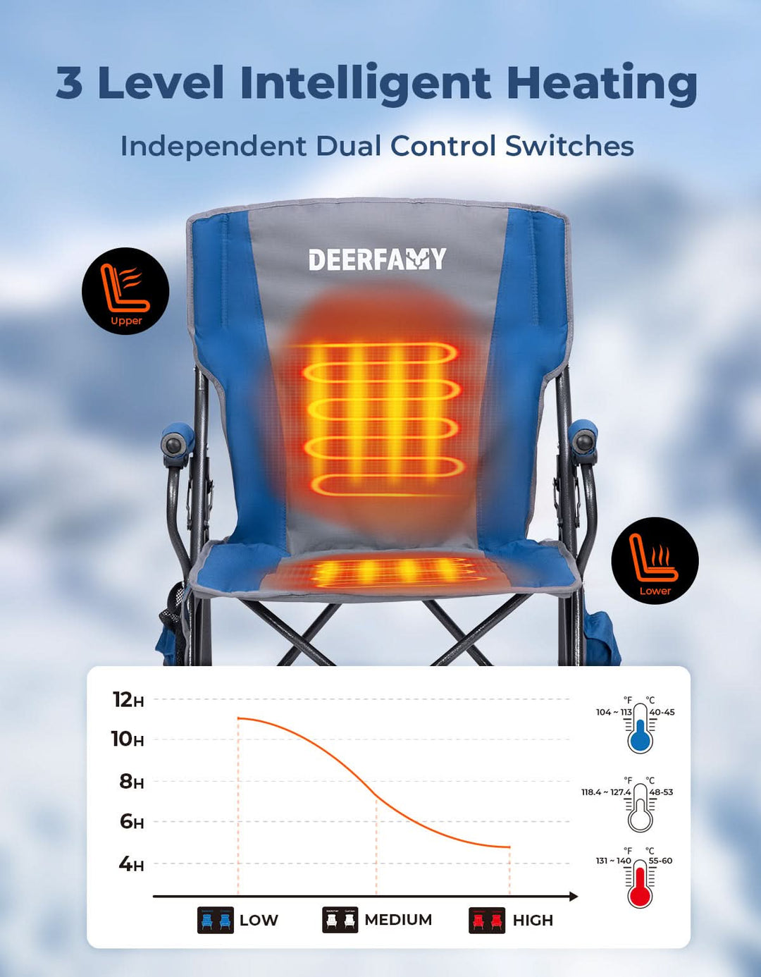 DEERFAMY Heated Outdoor Chair