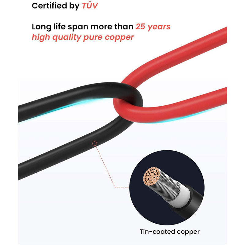 2.2 Feet 10AWG Solar Connector to ADS Adapter