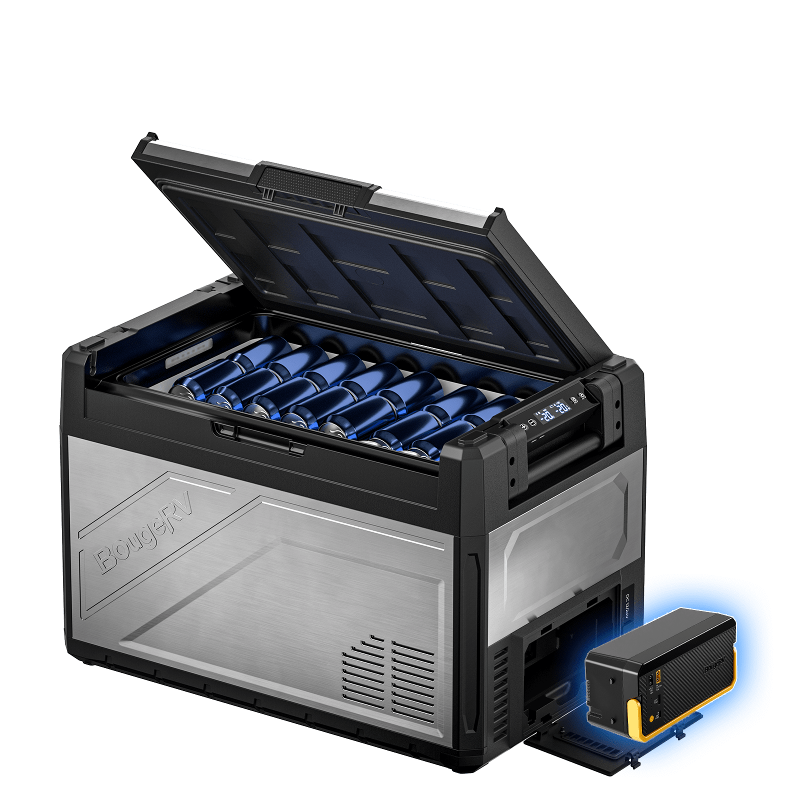 BougeRV New Rocky V3.0 55QT Dual Zone 12V Car Fridge