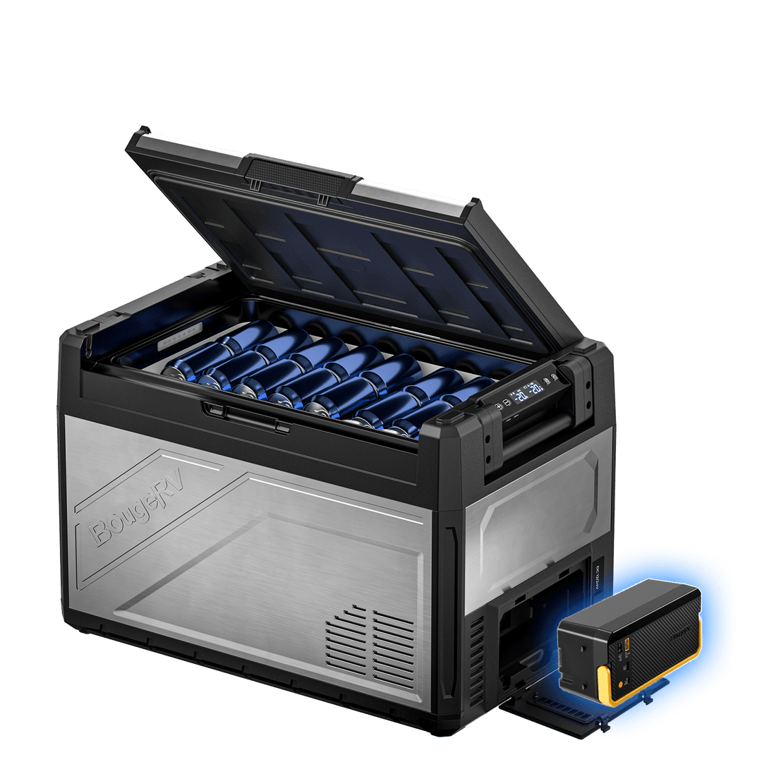 BougeRV New Rocky V3.0 55QT Dual Zone 12V Car Fridge