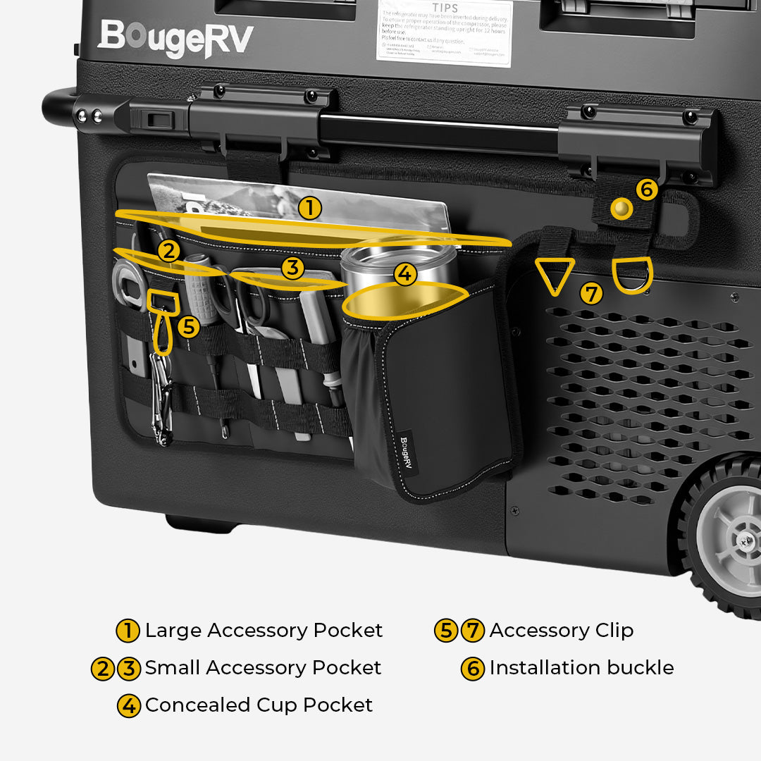 Bolsa de almacenamiento colgante BougeRV para frigorífico portátil CRD2 V2.0