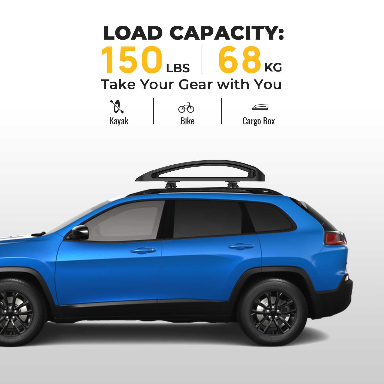 BougeRV AntiRust Aluminum Roof Rack Cargo Basket
