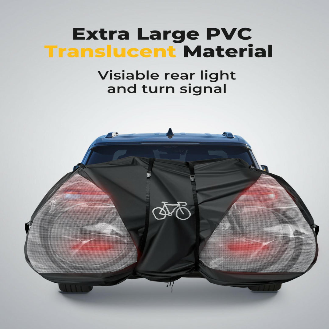 BougeRV Waterproof Hitch Bike Rack Cover (3–4 Bikes) with Tail Light Window