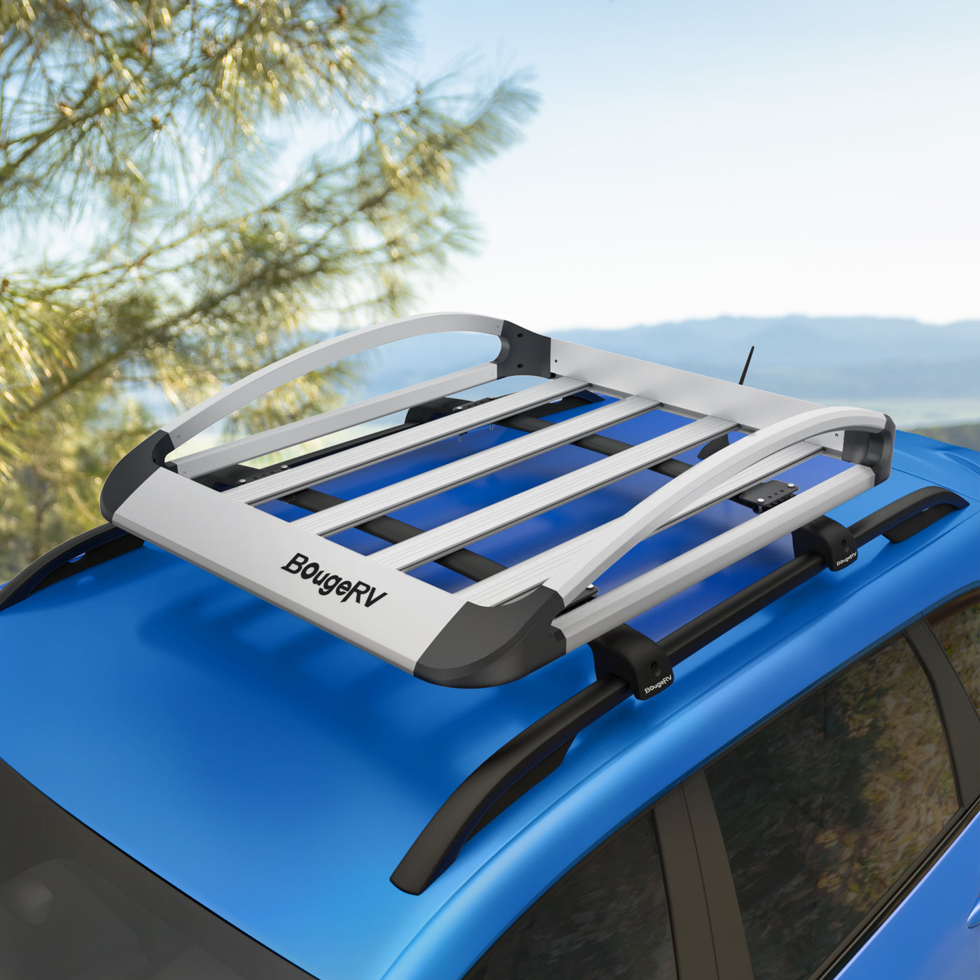 BougeRV AntiRust Aluminum Roof Rack Cargo Basket
